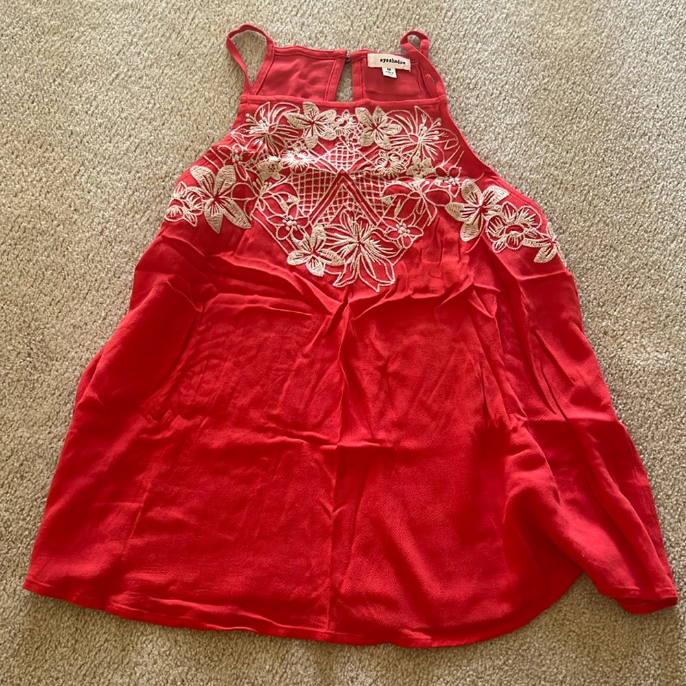 Orange Floral Blouse
